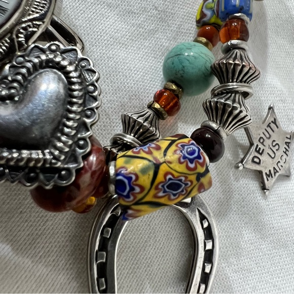 Vintage Charm Bracelet Made Using 925 Sterling Silver Charms New Batteries. - Picture 5 of 16